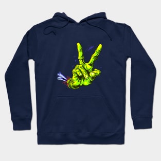 Zombie Hand Peace Sign Hoodie